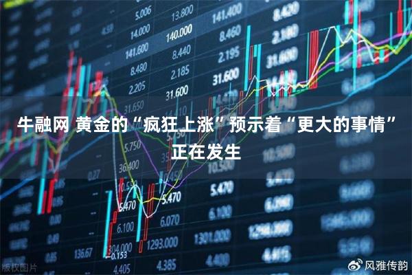 牛融网 黄金的“疯狂上涨”预示着“更大的事情”正在发生
